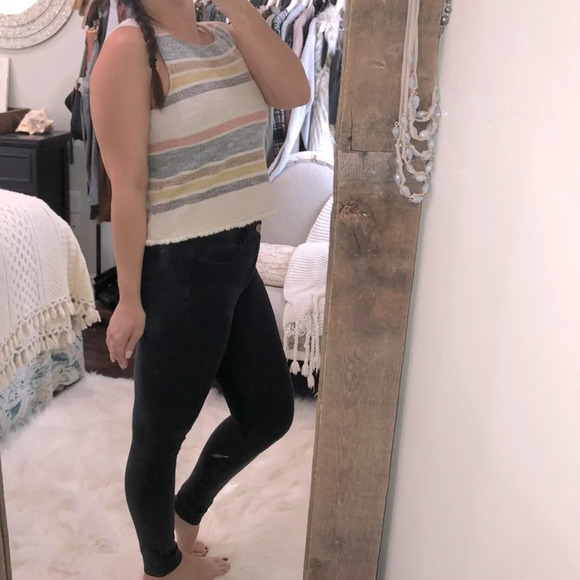 Green Envelope size medium striped cotton top - Picture 3 of 6